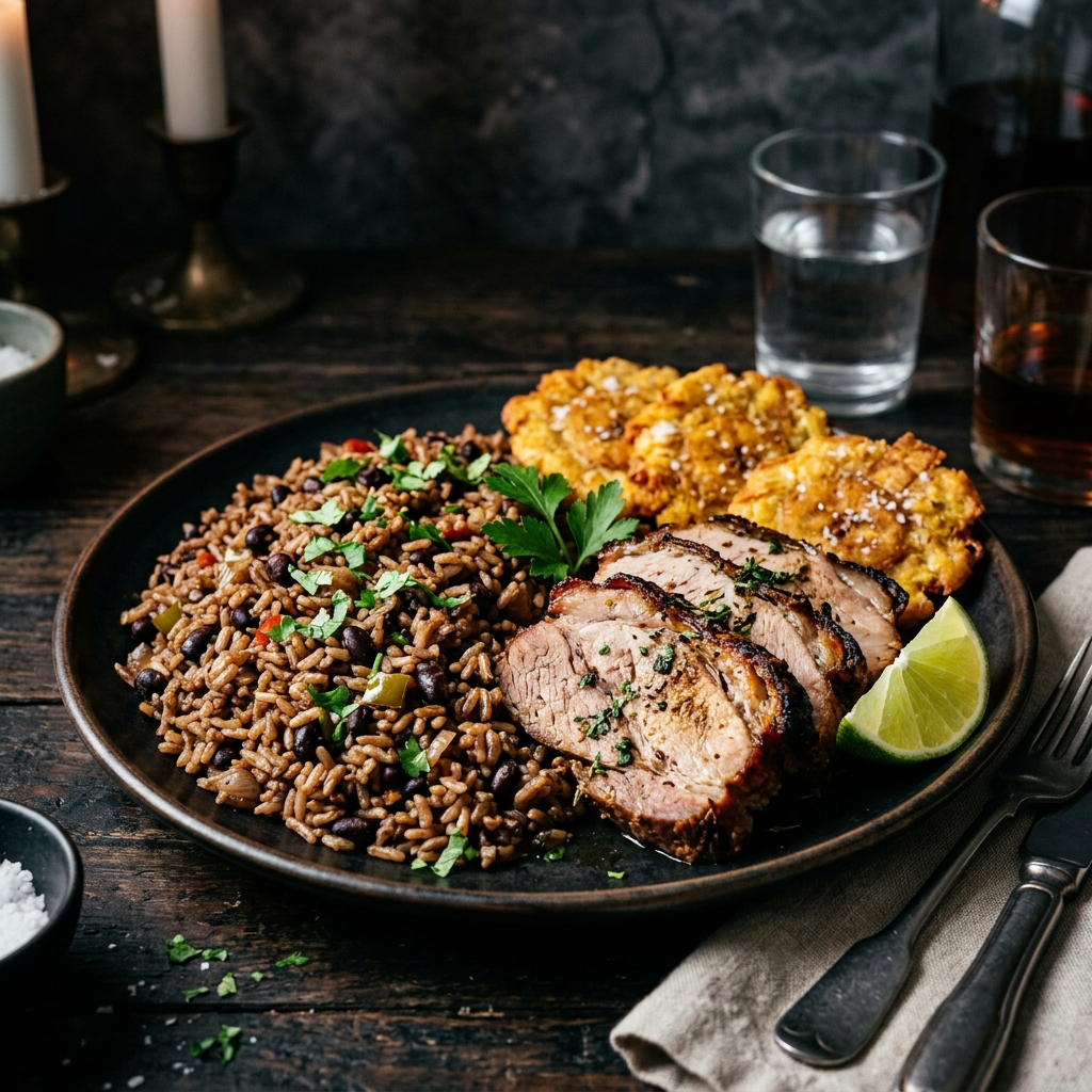 Arroz Congri con Cerdo Asado