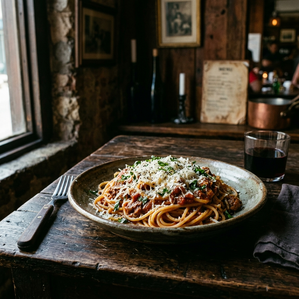 Espaguetis Parmesano